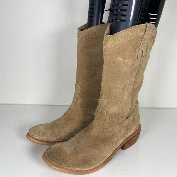 2000s Leather Boho Glam Calf High Boots - Picture 7 of 7